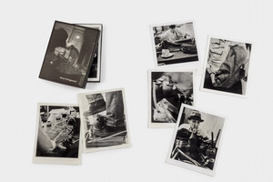 Joseph Beuys - Honigpumpe (Honeypump), 1985, cardboard box with publication, silkscreen print, tape cassette, and fifteen photographs